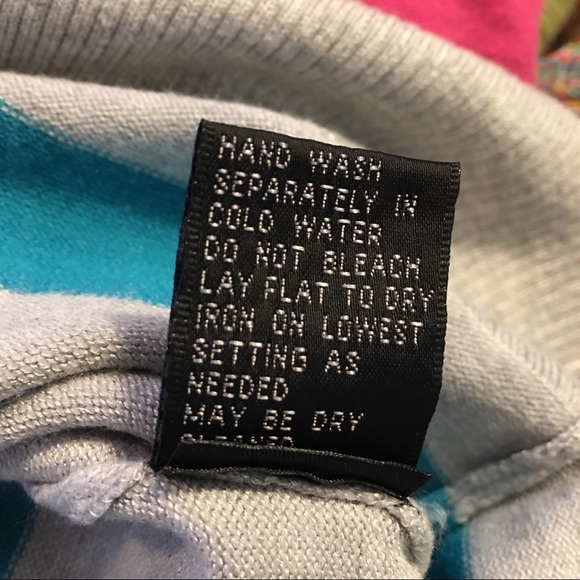 Lyn Blue and Gray Striped Sweater Cardigan - Picture 5 of 6